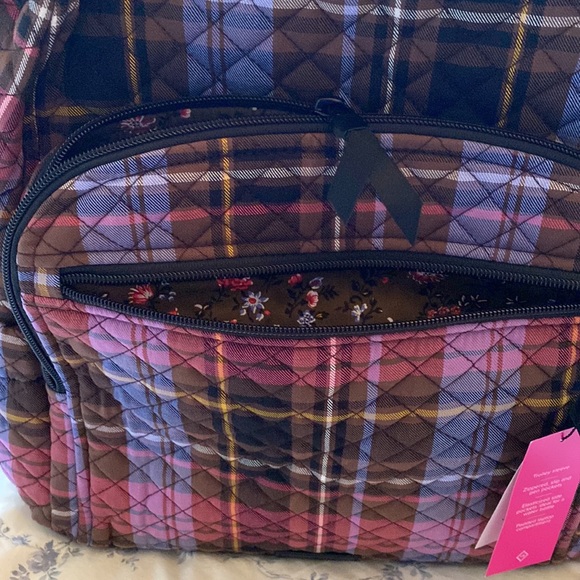 Vera Bradley Campus Backpack in Cozy Plaid NWT - Picture 5 of 14